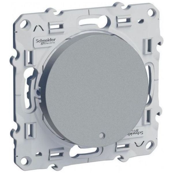 Переключатель Schneider Electric Odace 1-клавишный с подсветкой LED алюминий