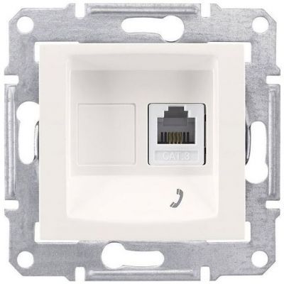 Розетка ТЛФ 1-ая Schneider Electric Sedna Бежевый RJ11