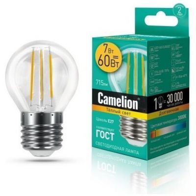 Светодиодная лампа Camelion LED7-G45-FL/830/E27
