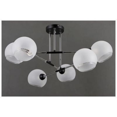 Светильник потолочный Linvel LV 9364/6 Тойма Чёрный/хром Е14 40W D740 H340мм