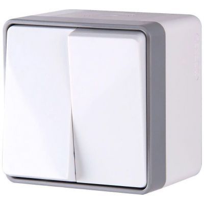 Выключатель 2-клавишный IP44 Werkel W5020201 IP44 белый (WL15-03-02)