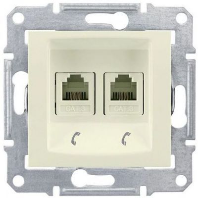 Розетка ТЛФ 2-ая Schneider Electric Sedna Бежевый RJ11