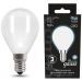 Лампа светодиодная филаментная Gauss E14 9W 4100К матовая 105201209