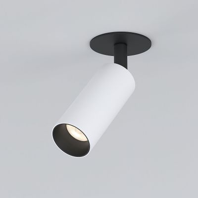 Diffe светильник встраиваемый белый/черный 8W 4200K 25039/LED Elektrostandard