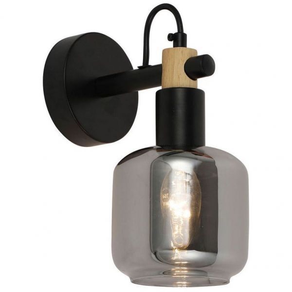 Бра Linvel LB 9449/1 Парма Чёрный/дерево Е14 40W 170х120х230