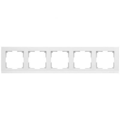 Рамка для розеток 5-местная Werkel W0051801 белый (WL04-Frame-05-white)