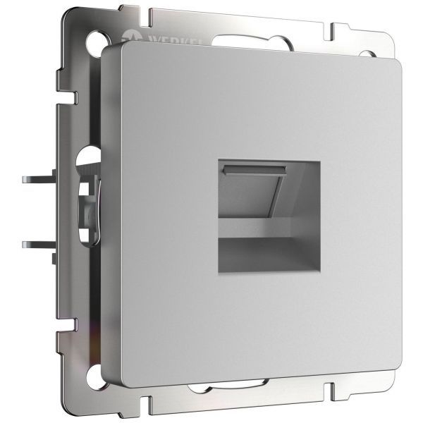 Розетка компьютерная Werkel RJ-45 W1181006 серебро (WL06-RJ-45)