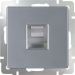 Розетка компьютерная Werkel RJ-45 W1181006 серебро (WL06-RJ-45)