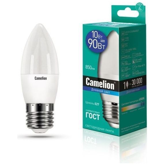Светодиодная лампа Camelion LED10-C35/865/E27