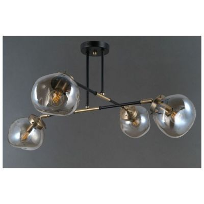 Светильник потолочный Linvel LV 9368/4 Араука Чёрный/бронза Е14 max.5W Led D640 H350мм
