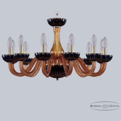 Хрустальная люстра 1308/12/240 G Am/Amber-Blue/H-1K Bohemia Ivele Crystal