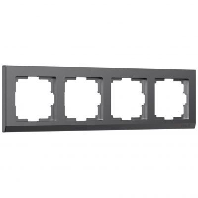 Рамка на 4 поста Stark (графит матовый) Werkel W0041864
