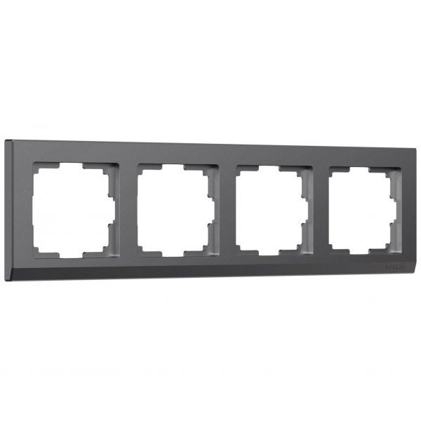 Рамка на 4 поста Stark (графит матовый) Werkel W0041864