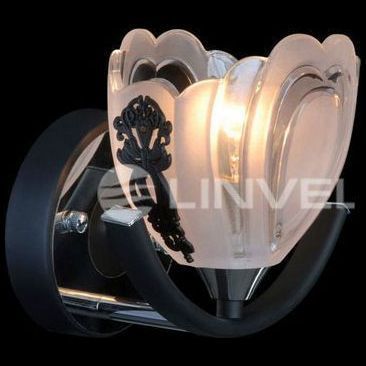 Бра Linvel LB 8419/1 Каф E14 60W черный хром L20W18H16
