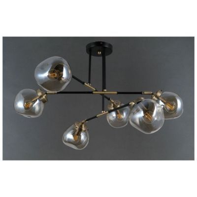 Светильник потолочный Linvel LV 9368/6 Араука Чёрный/бронза Е14 max.5W Led D680 H450мм