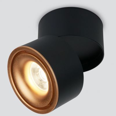 Потолочный светильник Elektrostandard DLR031 15W 4200K 3100 черный матовый/золото