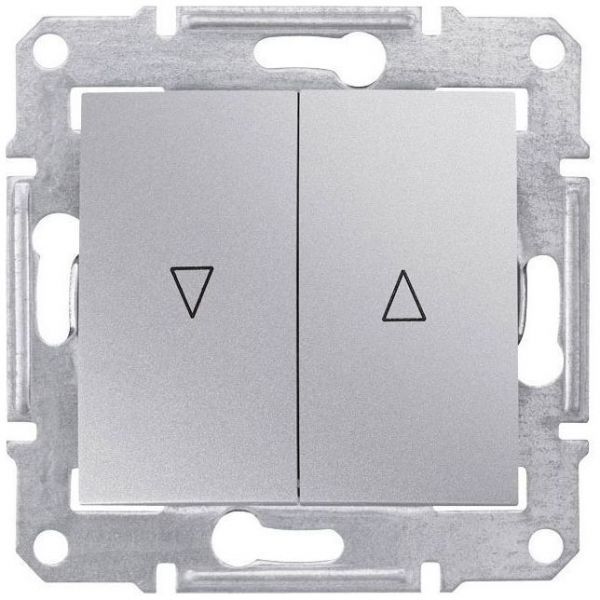 Выключатель жалюзийный с механической блокировкой Schneider Electric Sedna Алюминий 10А (сх.4)