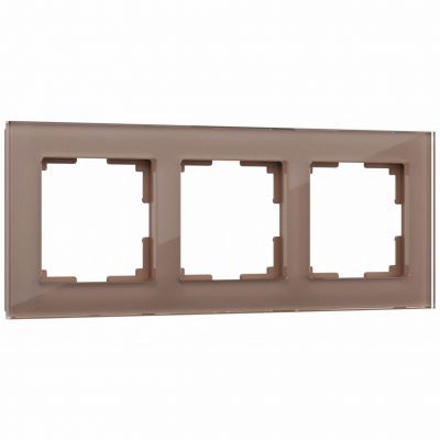 Рамка на 3 поста Favorit (латте, стекло) Werkel W0031142