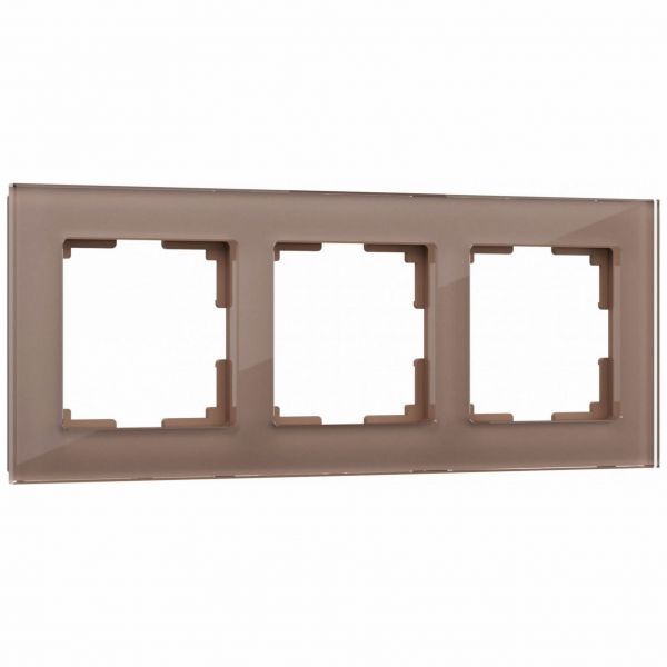 Рамка на 3 поста Favorit (латте, стекло) Werkel W0031142