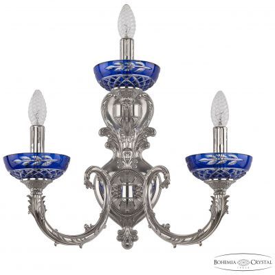 Бра бронзовые 7109B16/2+1/210 Ni P Clear-Blue/H-1J Bohemia Ivele Crystal