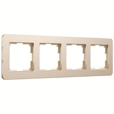 Рамка на 4 поста Platinum шампань Werkel W0042611
