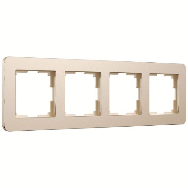 Рамка на 4 поста Platinum шампань Werkel W0042611