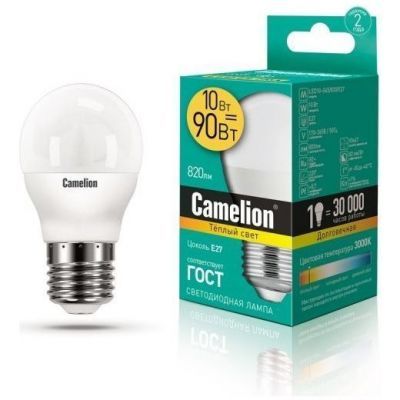 Светодиодная лампа Camelion LED10-G45/830/E27