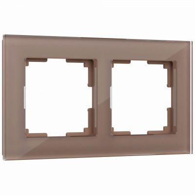 Рамка на 2 поста Favorit (латте, стекло) Werkel W0021142