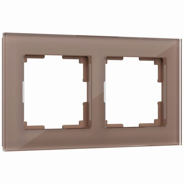 Рамка на 2 поста Favorit (латте, стекло) Werkel W0021142