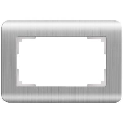 Рамка для двойной розетки Werkel W0082106 серебро (WL12-Frame-01-DBL)