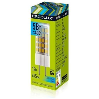 Светодиодная лампа Ergolux LED-JC-5W-G4-4K