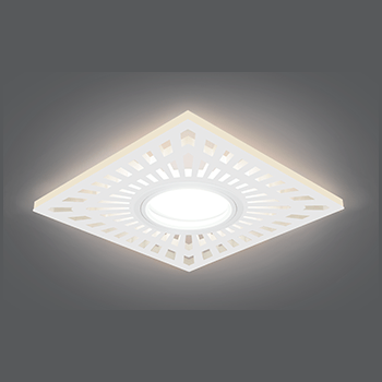 Светильник Gauss Backlight BL127 квадратный белый Gu5.3 3W LED 3000K