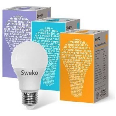 Лампа светодиодная Sweko 42LED-A60-10W-230-6500K-E27-P