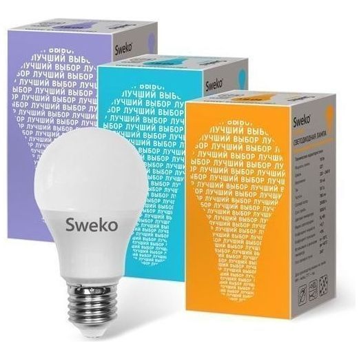 Лампа светодиодная Sweko 42LED-A60-10W-230-6500K-E27-P