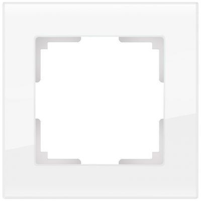 Рамка 1-местная Werkel W0011101 белое стекло (WL01-Frame-01)