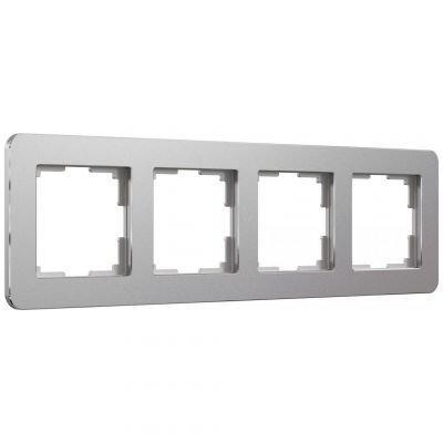 Рамка на 4 поста Platinum алюминий Werkel W0042606