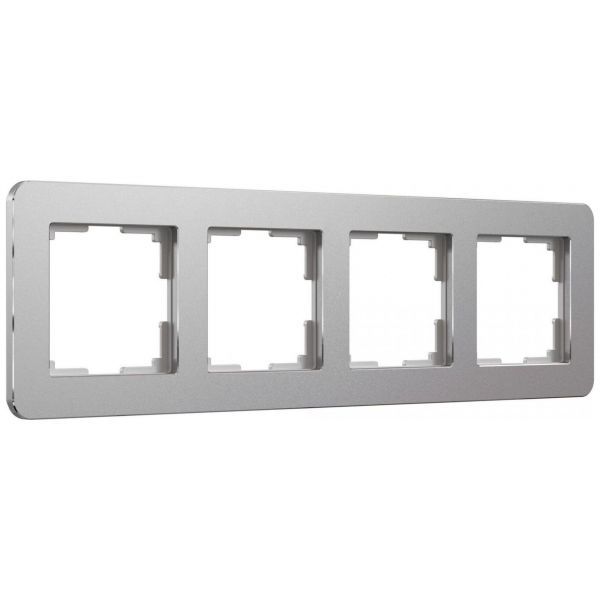 Рамка на 4 поста Platinum алюминий Werkel W0042606