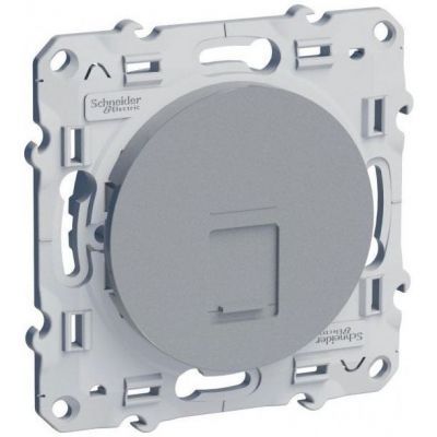 Розетка компьютерная Schneider Electric Odace RJ45 5 UTP infr алюминий