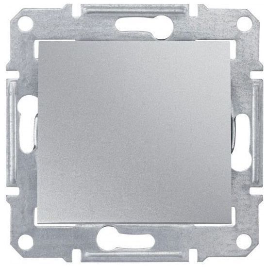 Переключатель 1-клавишный Schneider Electric Sedna Алюминий 10А (сх.6)