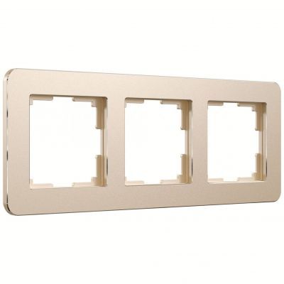 Рамка на 3 поста Platinum шампань Werkel W0032611