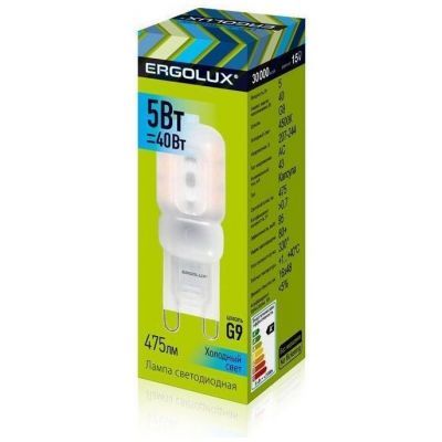 Светодиодная лампа Ergolux LED-G9-5W-G9-4K