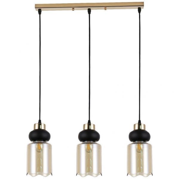 Подвесной светильник ЭкономСвет 30111/3GD AMB+BK