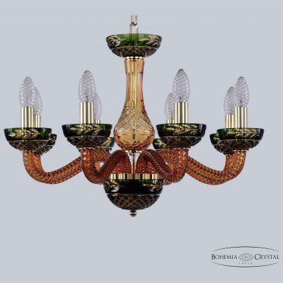 Хрустальная люстра 1309/8/200 G Am/Amber-Green/H-1JBohemia Ivele Crystal