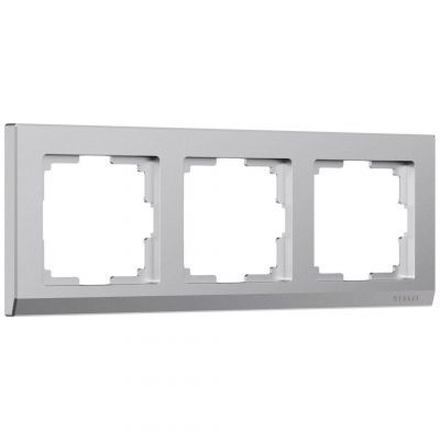 Рамка на 3 поста Stark (серебряный матовый) Werkel W0031865