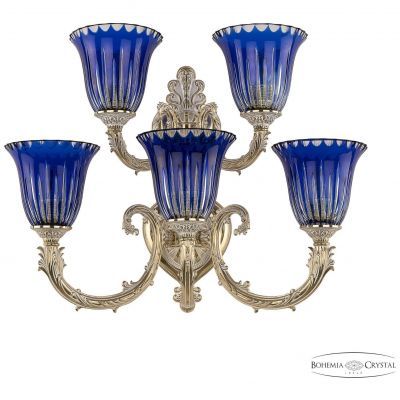 Бра бронзовые 7109B16/3+2/210 GW P2 U Clear-Blue/H-1K Bohemia Ivele Crystal