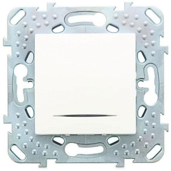 Переключатель 1-клавишный SE Unica Бел (сх.6) с подсветкой MGU5.203.18NZD