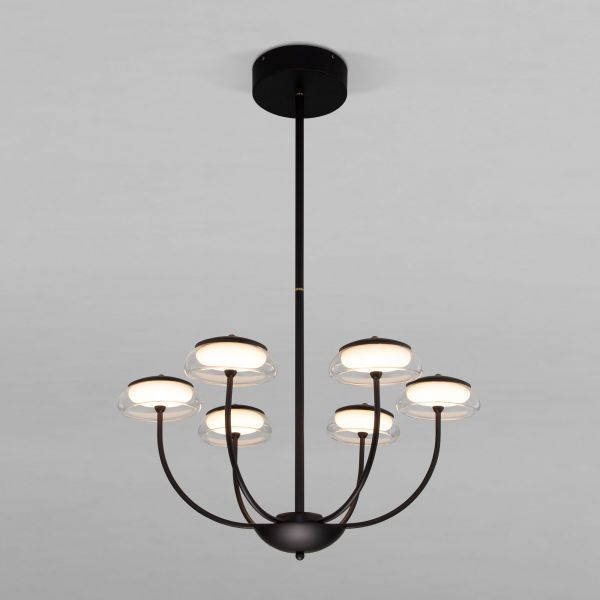 Потолочный светильник со стеклянным плафоном Eurosvet 50388 LED черный