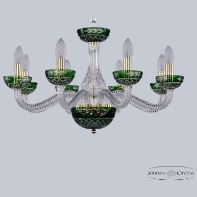 Хрустальная люстра 1309/8/240 G Cl/Clear-Green/H-1J Bohemia Ivele Crystal