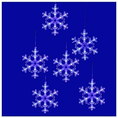 Занавес фигурный для помещений Uniel ULD-E1503-072/DTA BLUE IP20 SNOWFLAKES-3