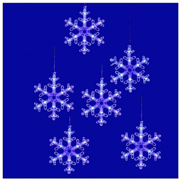 Занавес фигурный для помещений Uniel ULD-E1503-072/DTA BLUE IP20 SNOWFLAKES-3